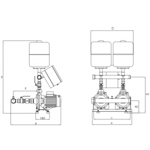 BI-K 90/100 T - Groupe hydrophore - DAB