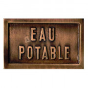 Plaque de signalisation laiton eau potable