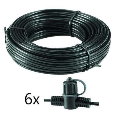  Câble pré-équipé MF - 15 m - 6 prises - 150 W
