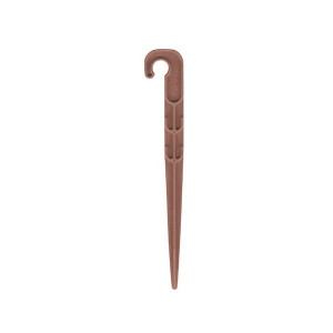 Crampon de sol - Plastique - Marron - Pour tube de 8 mm - Matériel d'installation - Netafim