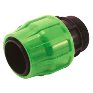 Raccord droit pour FLAT PVC - 100 mm - Fileté 4" - Raccord laiton - Générique