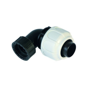 Coude à compression FASTPOOL taraudé - D25 - 1" - Raccord PE compression - Générique