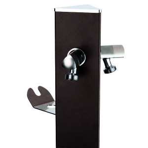 Triangle 2 Robinets - Noir métal - Fontaine extérieure - Générique