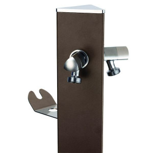 Triangle 2 Robinets - Bronze métal - Fontaine extérieure - Générique