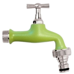 Robinet 1/2" x 3/4" - VERT KAKI - Vanne et robinet laiton - Aquajet