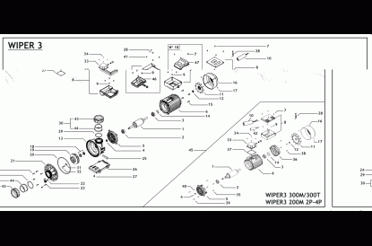 Pièces détachée Wiper3 NCC 200 M 2P4P