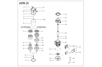 Pièces détachée Aspri 25 5 - Monophasé