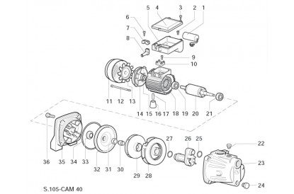 Pièces détachée CAM 40 - Monophasée