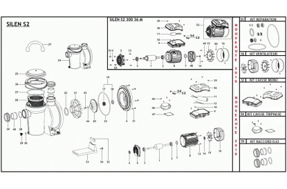 Pièces détachée Silen S2 150 29 M - 1,5 CV - 29 m3/h