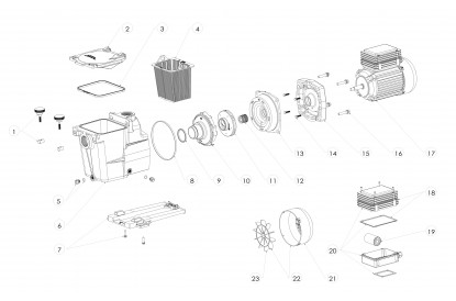 Pièces détachée Super Pump 3/4 cv Mono - 1