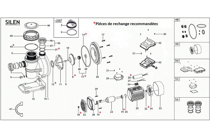 Pièces détachée Silen 150 Mono - 1,5 CV - 22 m3/h - RECONDITIONNÉ - Bon état