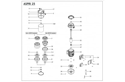 Pièces détachée Aspri 25 5 - Triphasée - RECONDITIONNÉ - Bon état