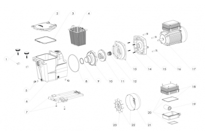 Pièces détachée Super Pump 1 cv Mono - 1