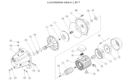 Pièces détachée AGA 150 Triphasé