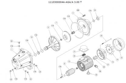 Pièces détachée AGA 300 Triphasé 